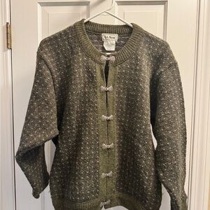 L.L. Bean Olive Wool Blend Sweater